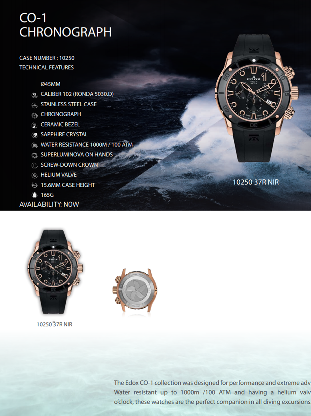 ساعت لوکس ادکس خانواده  سی او -1  ( EDOX Luxury CO-1 )