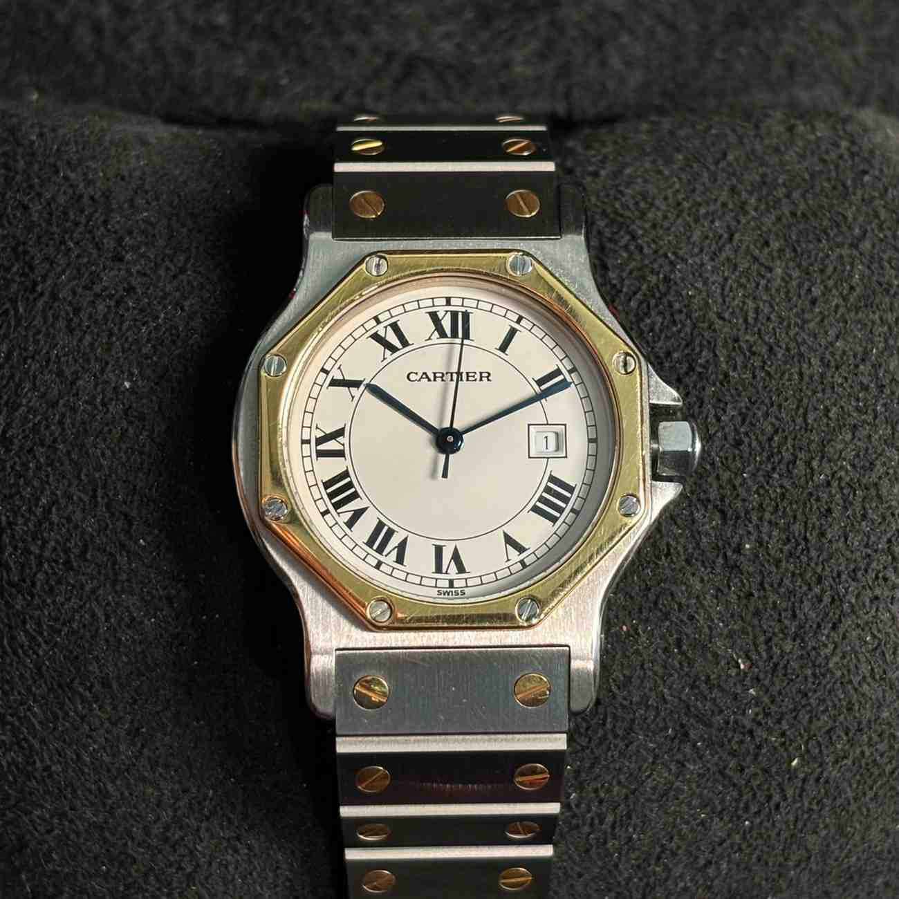 ساعت زنانه کارتیر 30 میلیمتری Cartier Santos Octagon