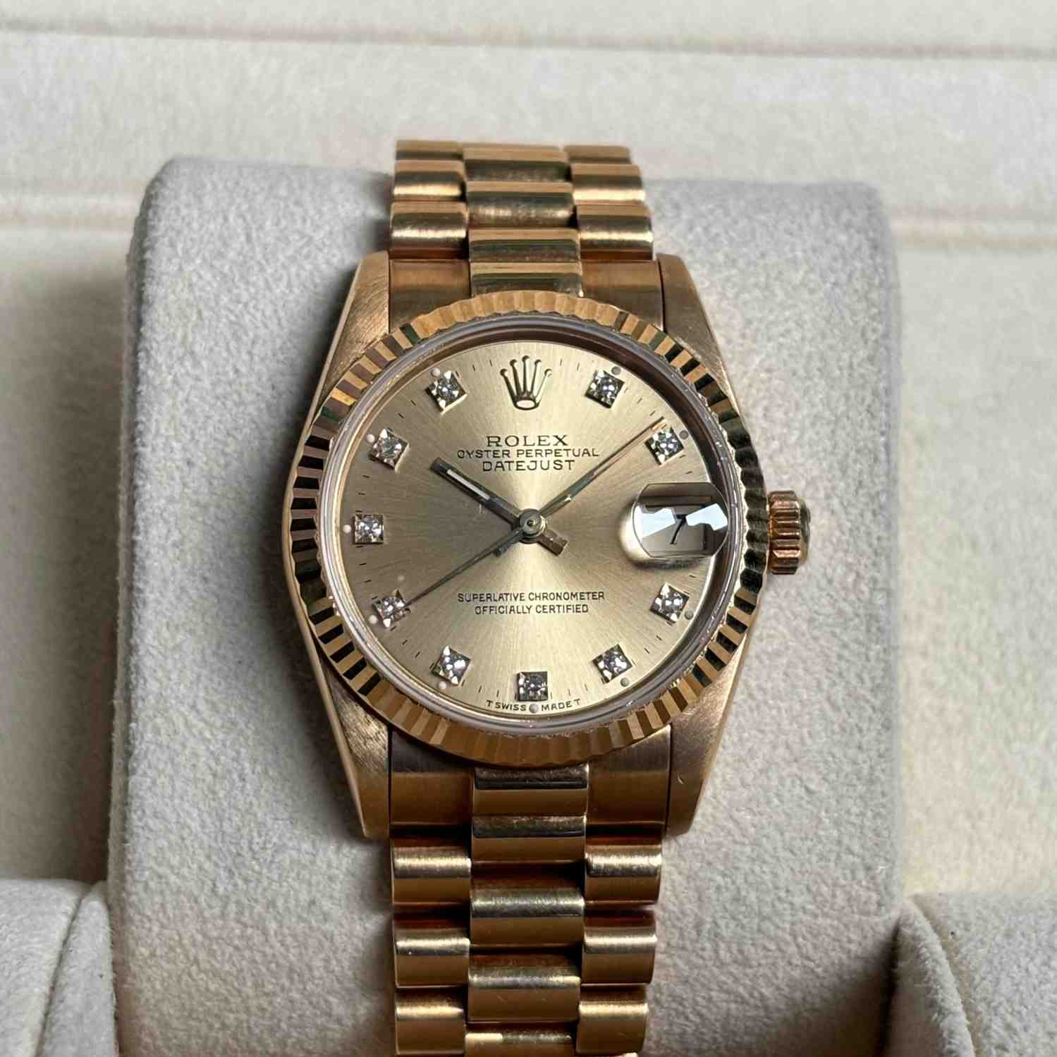 ساعت زنانه رولکس 31 میلیمتری   تمام طلا  ROLEX DATEJUST